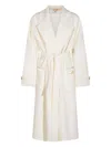 Elisabetta Franchi Belted Pocket Coat In Neutral