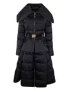 Elisabetta Franchi Belted Quilted Coat In Black