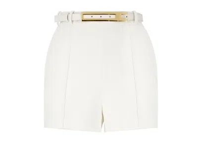 Elisabetta Franchi Belted Shorts In White