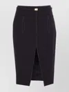 Elisabetta Franchi Belted Skirt With Front Split And Pockets