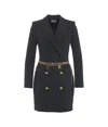 ELISABETTA FRANCHI BELTED STRETCH COAT DRESS