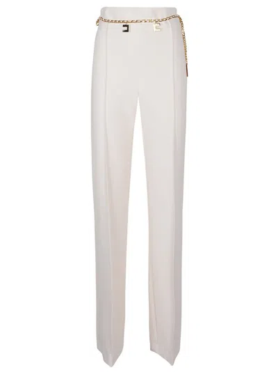 Elisabetta Franchi Belted Pant In White