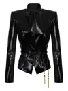 Elisabetta Franchi Belted-tassel Jacket In Black