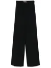 Elisabetta Franchi Belted Trousers In Black