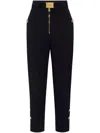 Elisabetta Franchi Black Technical Sailing Pants In Black