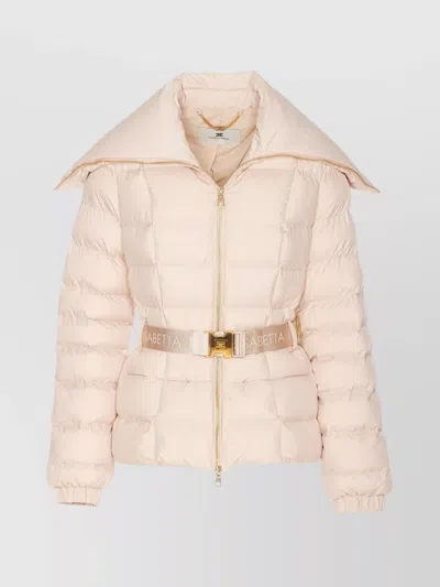 ELISABETTA FRANCHI BELTED WAIST PADDED DOWN JACKET