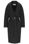 Elisabetta Franchi Long-sleeved Coat In Nero
