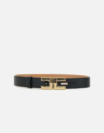 Elisabetta Franchi Black High Waist Belt