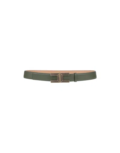 Elisabetta Franchi Belts In Military Green
