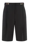 Elisabetta Franchi Button Trousers In Black