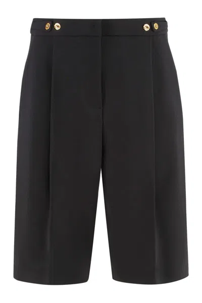 Elisabetta Franchi Button Trousers In Black