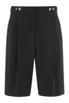 Elisabetta Franchi Button Trousers In Black