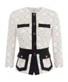 Elisabetta Franchi Chain Trim Blazer Geometric Pattern In Multi