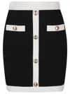Elisabetta Franchi Monogram-jacquard Mini Skirt In Black