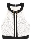 Elisabetta Franchi Bi Color Top In White