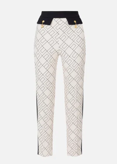 Elisabetta Franchi Bi Color Trousers In White