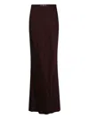 Elisabetta Franchi Long Skirt With High Waist And Metal Detail In Burgundy
