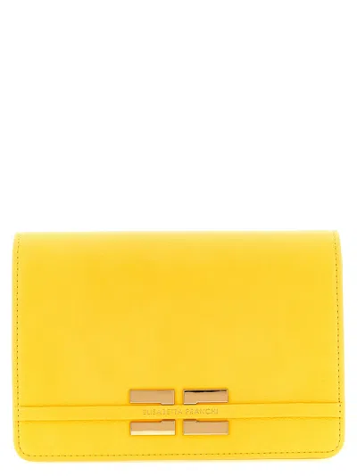Elisabetta Franchi Logo Shoulder Strap In Yellow