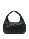 Elisabetta Franchi Big Diamond-quilted Tote Bag In Black