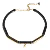 Elisabetta Franchi Logo Necklace In Black