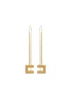 Elisabetta Franchi Dangling Geometric Shape Chain Detail Earrings In Gold