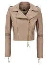 Elisabetta Franchi Biker Casual Jackets And Parka Pink In Pink