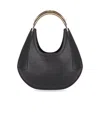 Elisabetta Franchi Small Jewel-handle Tote Bag In Black