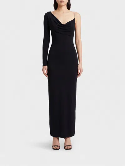 Elisabetta Franchi Jersey One Shoulder Dress In Black