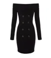 Elisabetta Franchi Robe Manteau With Bandeau Neckline In Black