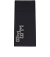 Elisabetta Franchi Black Ribbed Scarf In Black