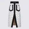 Elisabetta Franchi Geometric Patterned Midi Skirt In Gray