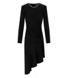 Elisabetta Franchi Chain-embellished Asymmetric Crepe Dress