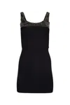 Elisabetta Franchi Bead-embellished Mini Dress In Black