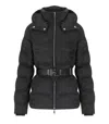 Elisabetta Franchi Short Down Jacket In Jacquard Nylon