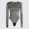 Elisabetta Franchi Black Bodysuit In Black
