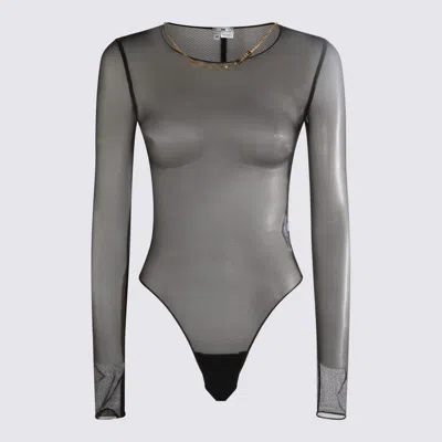 Elisabetta Franchi Black Bodysuit In Black