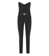 Elisabetta Franchi Strapless Jumpsuit With Macro-bow In Black