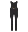 Elisabetta Franchi Strapless Jumpsuit With Macro-bow In Black