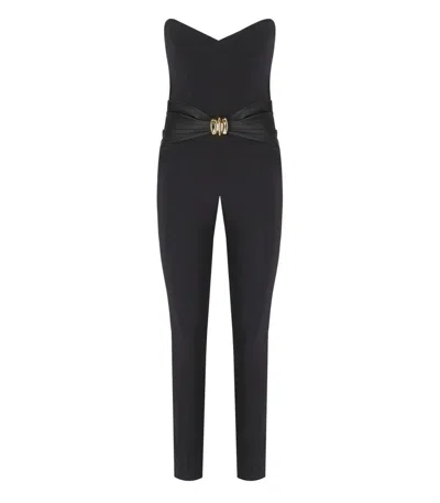 ELISABETTA FRANCHI ELISABETTA FRANCHI BLACK BUSTIER JUMPSUIT