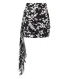 Elisabetta Franchi Black Butter Draped Skirt In Black