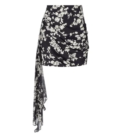 ELISABETTA FRANCHI ELISABETTA FRANCHI BLACK BUTTER DRAPED SKIRT