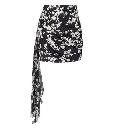 ELISABETTA FRANCHI ELISABETTA FRANCHI BLACK BUTTER DRAPED SKIRT
