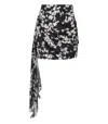 Elisabetta Franchi Floral-print Draped Mini Skirt