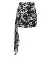 Elisabetta Franchi Black Butter Draped Skirt In Black