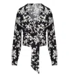 Elisabetta Franchi Georgette Blouse With Floral Pattern And Waist Sash