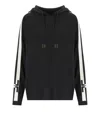 Elisabetta Franchi Side-stripe Hooded Jumper In Black