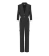 Elisabetta Franchi Black Cargo Jumpsuit In Black