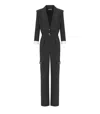 Elisabetta Franchi Black Cargo Jumpsuit In Black
