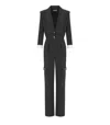 Elisabetta Franchi Black Cargo Jumpsuit In Black