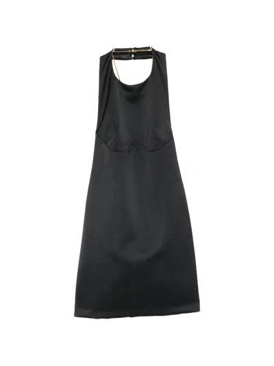 Elisabetta Franchi Black Charm Polyester Mini Dress